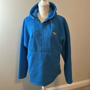 LL Bean Hooded Fleece Pullover XL